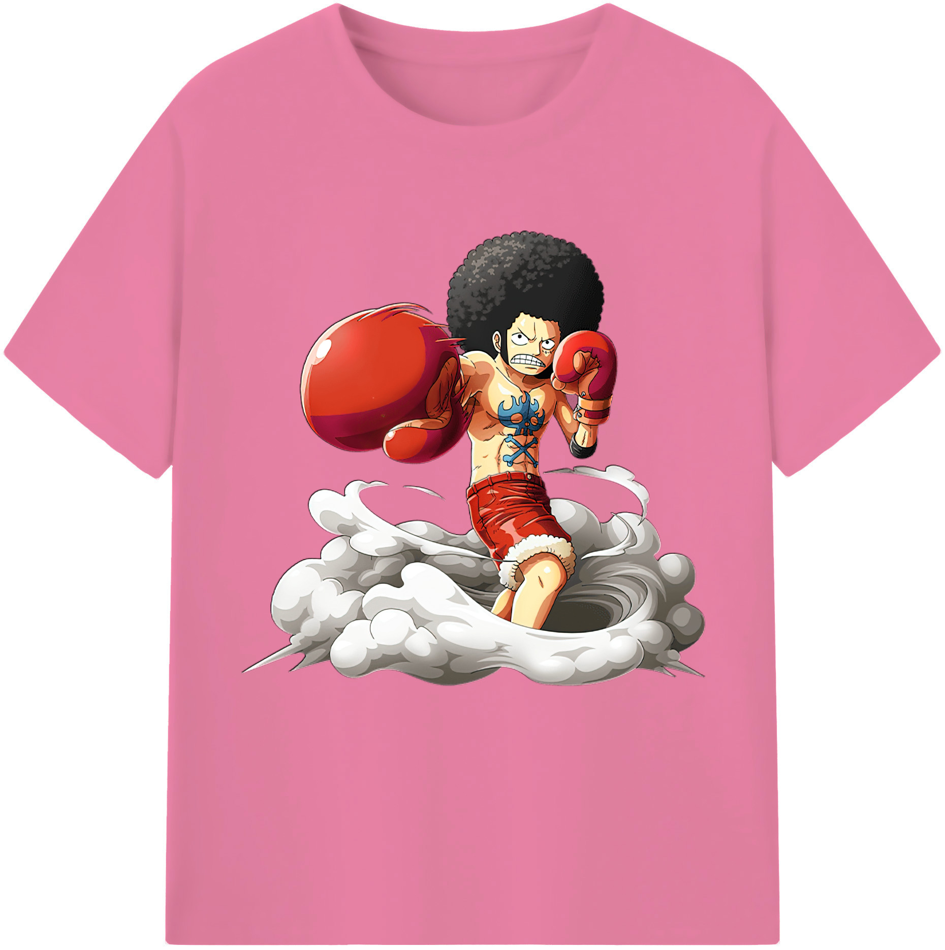 ワンピース モンキー・D・ルフィ ONE PIECE Monkey D. Luffy 綿100％半袖Tシャツ（フロントプリント）